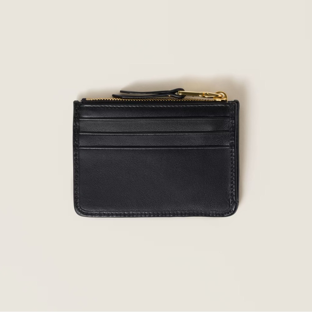 NEW Miu Miu Matelassé nappa leather card holder with Gift Box - Picture 10 of 11
